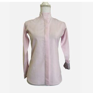 ESSEX CLASSICS Pink Show Shirt 14 Coolmax Snap Collar Stirrup Print NWOT